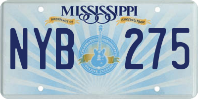 MS license plate NYB275