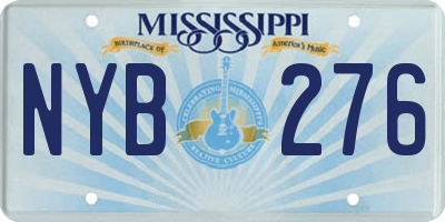 MS license plate NYB276