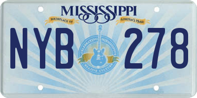 MS license plate NYB278