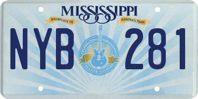 MS license plate NYB281