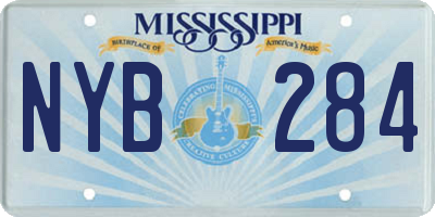 MS license plate NYB284