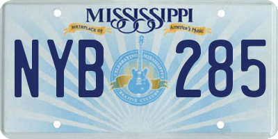 MS license plate NYB285