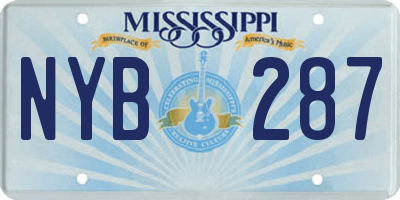 MS license plate NYB287