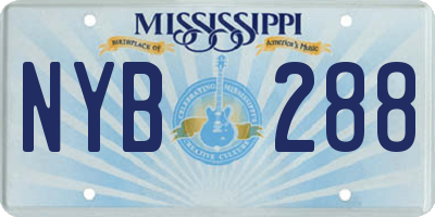 MS license plate NYB288