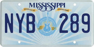 MS license plate NYB289