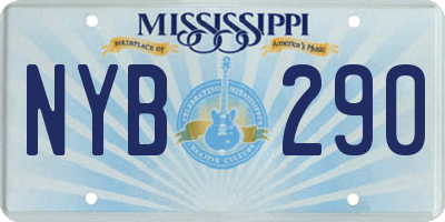 MS license plate NYB290