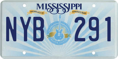 MS license plate NYB291