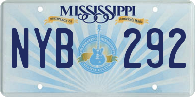 MS license plate NYB292