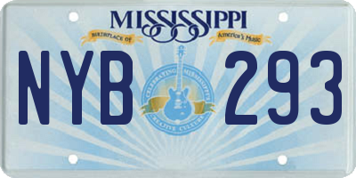 MS license plate NYB293
