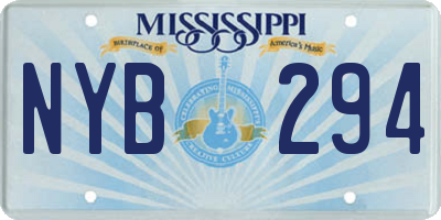 MS license plate NYB294