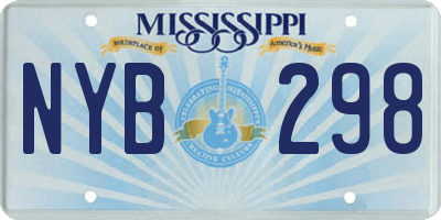 MS license plate NYB298