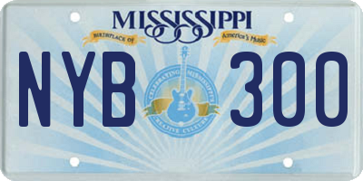 MS license plate NYB300