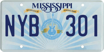 MS license plate NYB301