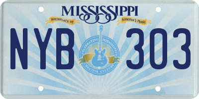 MS license plate NYB303