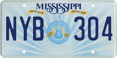 MS license plate NYB304