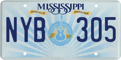 MS license plate NYB305