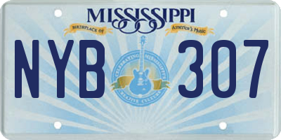 MS license plate NYB307