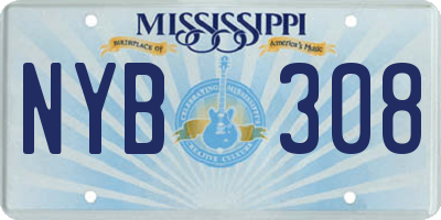 MS license plate NYB308