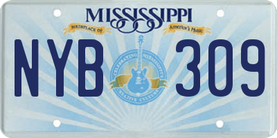 MS license plate NYB309