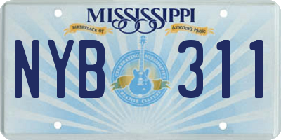 MS license plate NYB311