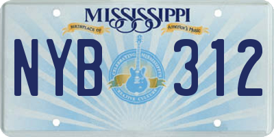 MS license plate NYB312