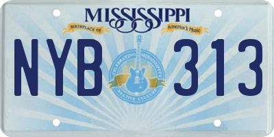 MS license plate NYB313