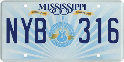 MS license plate NYB316