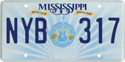 MS license plate NYB317