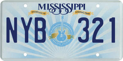 MS license plate NYB321