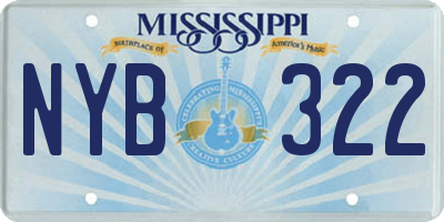 MS license plate NYB322