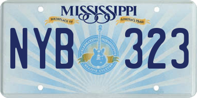 MS license plate NYB323