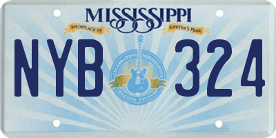 MS license plate NYB324