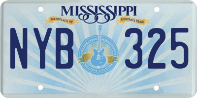 MS license plate NYB325