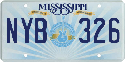 MS license plate NYB326