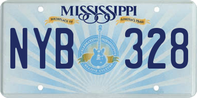 MS license plate NYB328