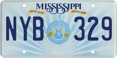 MS license plate NYB329