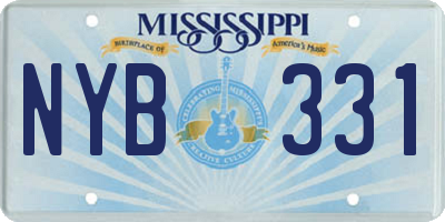 MS license plate NYB331