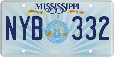 MS license plate NYB332