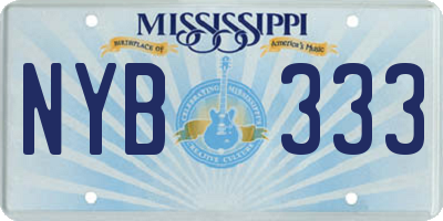 MS license plate NYB333