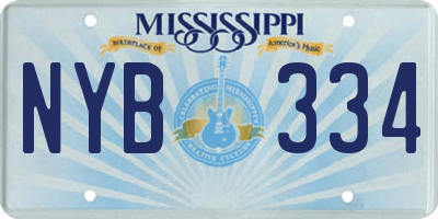 MS license plate NYB334