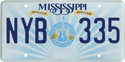 MS license plate NYB335