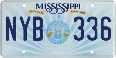 MS license plate NYB336