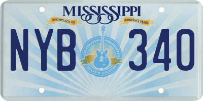 MS license plate NYB340