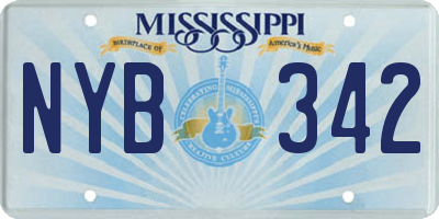 MS license plate NYB342