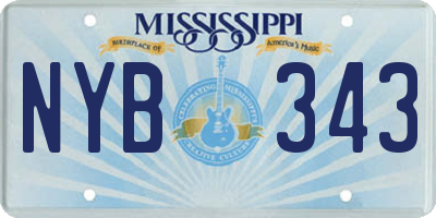 MS license plate NYB343