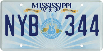 MS license plate NYB344