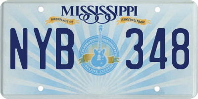 MS license plate NYB348