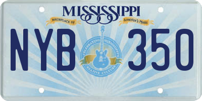 MS license plate NYB350