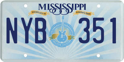 MS license plate NYB351