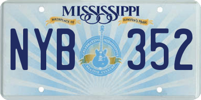 MS license plate NYB352